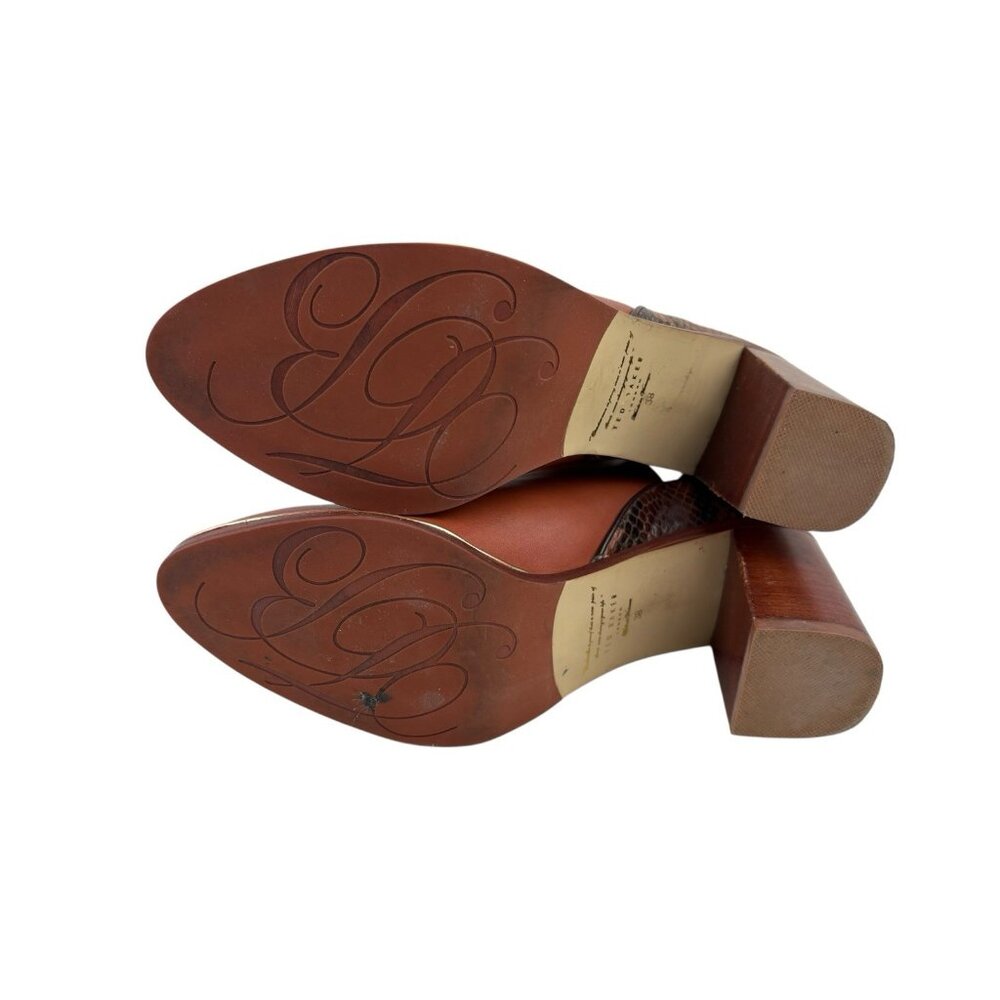 *Ted Baker London Nissie Split Shaft Ankle Boots Womens 38 Brown Leather Luxury - Picture 11 of 14